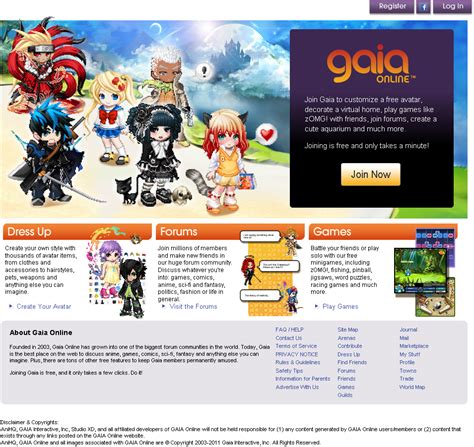 gaia online anime website