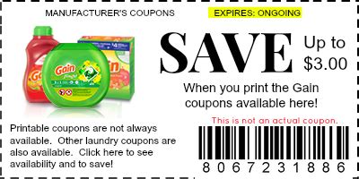 Gain Coupons Free Printable: Saving Money Made Easy
