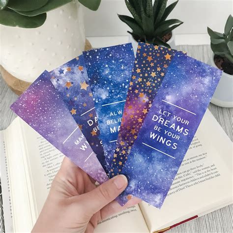 Galaxy Printable Bookmarks With Quotes