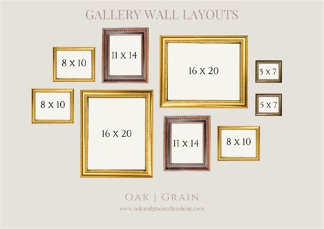 Gallery Wall Layout With Frame Sizes