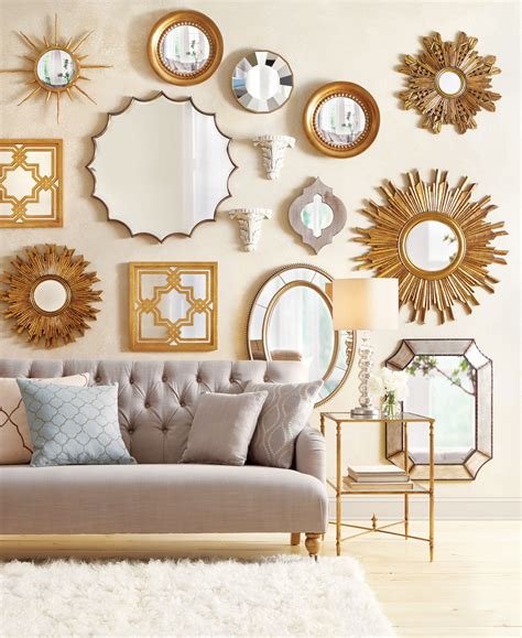 gallery wall with mirrors