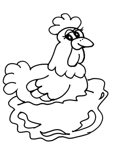 Ilustración de Para Colorear Huevos De Gallina Brooding y