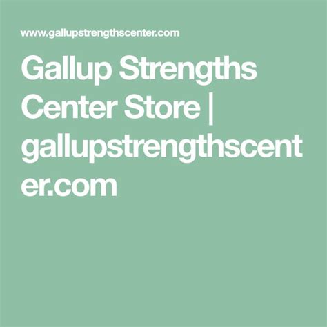 gallup strengths center store