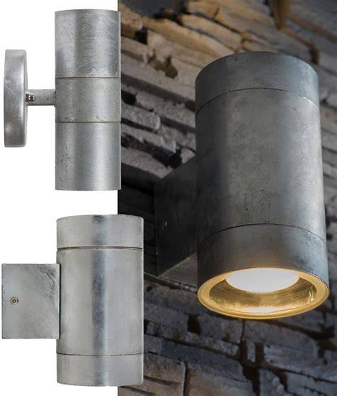 Nordlux Vejers Outdoor Wall Light, Galvanised Steel at John Lewis