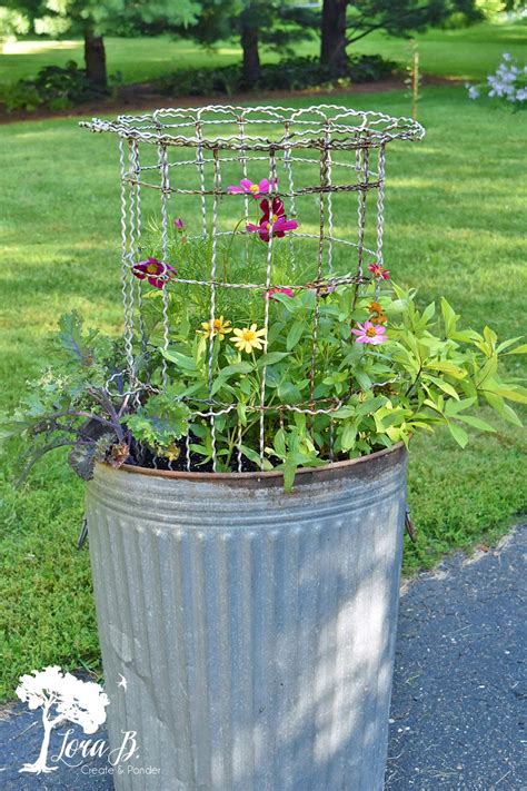 Upcycle a classic galvanized trash can into a sturdy container garden