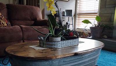 Galvanized Tub Coffee Table Diy