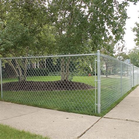 galvanized chain link fence post
