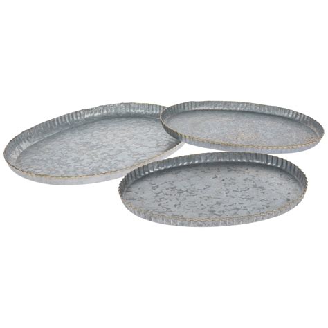 Galvanized Metal Tray Set with Jute Handles Hobby Lobby 1138106