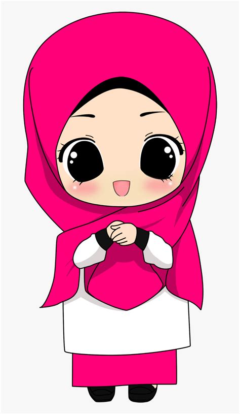 Gambar kartun animasi muslimah keren, cantik, lucu dan sedih terbaru