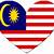 gambar bendera malaysia bentuk love