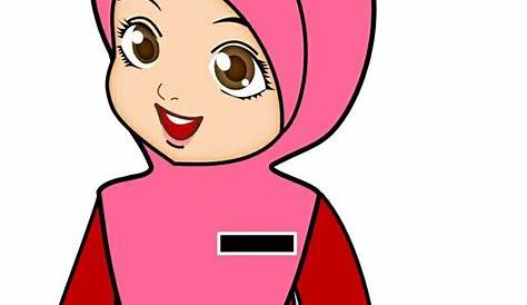 Ilustrasi Guru Wanita Mengenakan Jilbab Dan Seragam Coklat, Karakter