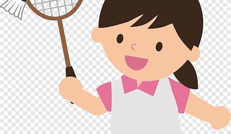 Gambar Orang Lagi Main Badminton Kartun