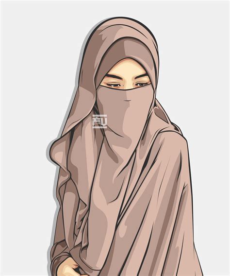Top Gambar Kartun Muslimah Pakai Niqab Design Kartun.