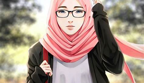 Karakter gadis anime yang mengenakan ilustrasi jilbab merah, Kumpulan