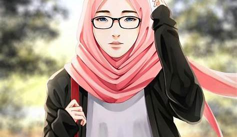 √ 150+ Gambar Kartun Muslimah Berkacamata, Cantik, Sedih, Terlengkap