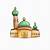 gambar masjid kartun simple
