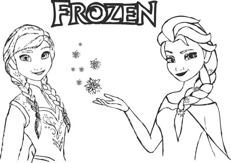 Coloring Elsa And Anna From Frozen
