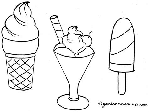 Gambar Mewarnai Ice Cream