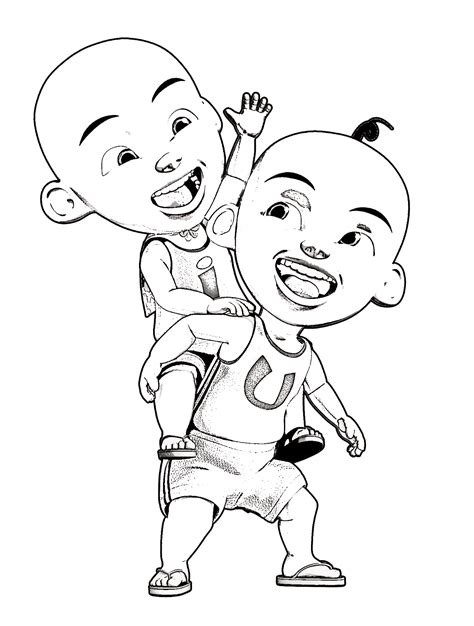Coloring Pictures Of Upin And Ipin