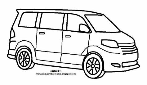 Gambar Mobil Untuk Mewarnai Anak Tk - Sketsa Gambar Kendaraan Untuk