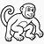 gambar monyet untuk diwarnai