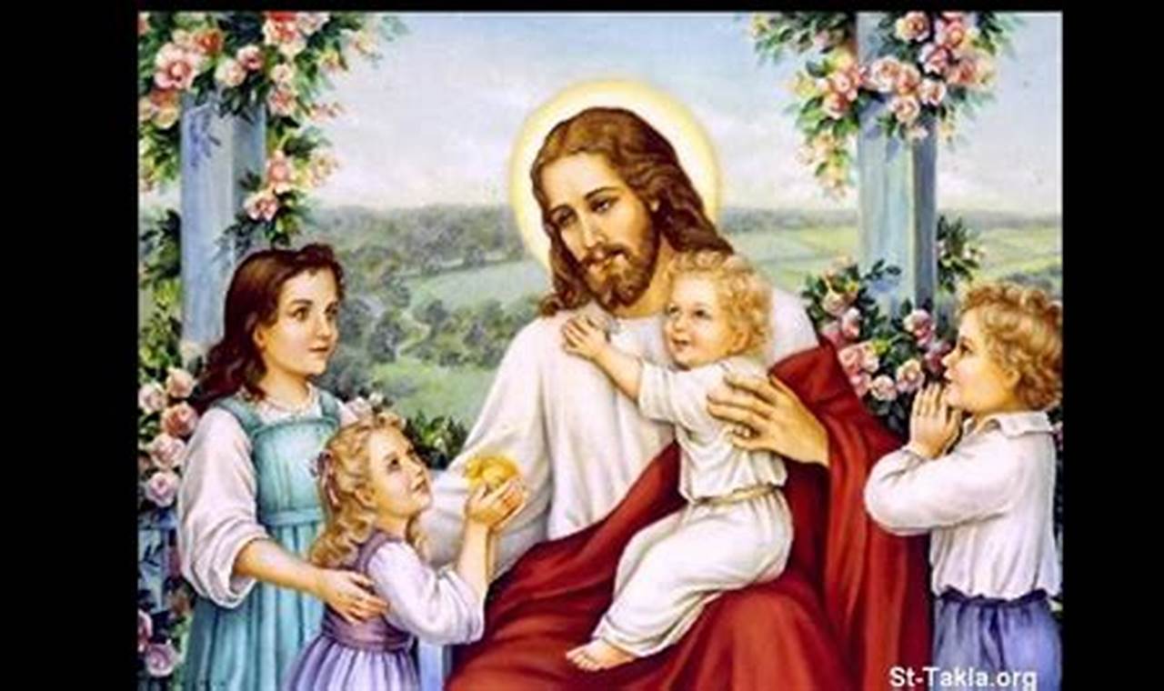 Gambar Tuhan Yesus dengan Anak-anak