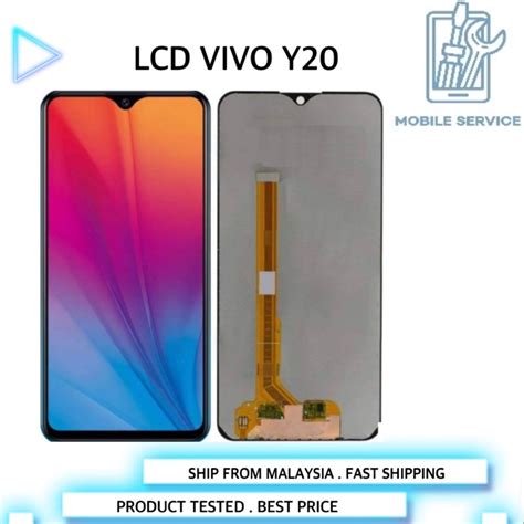 LCD TS Vivo Y20 Y12S Y20S Y15S Y01 ORI Hitam