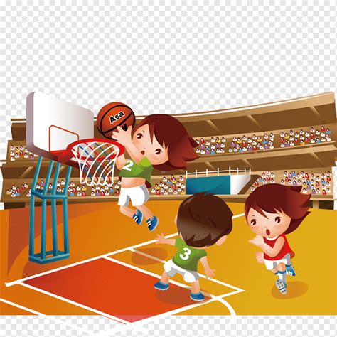 gambar anak bermain bola basket