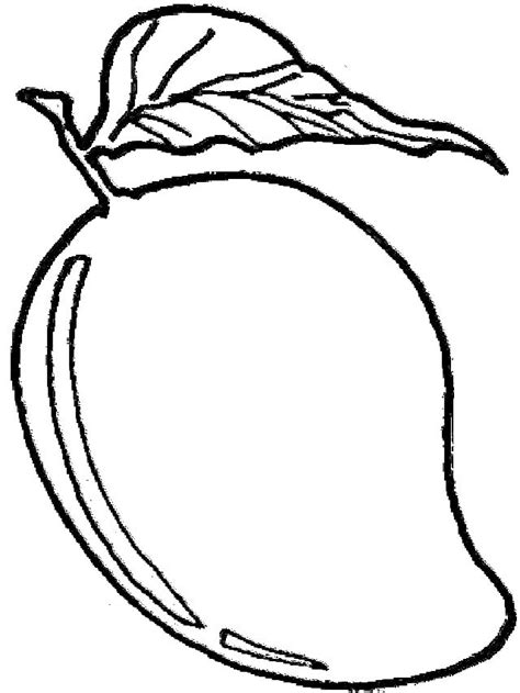 gambar buah mangga hitam putih