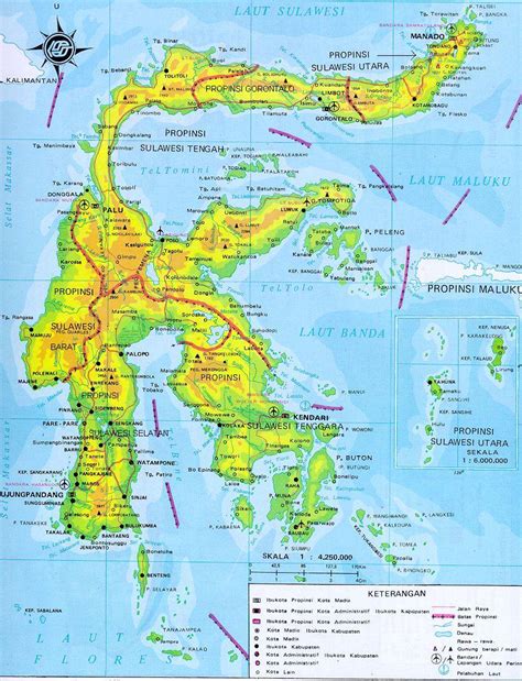 gambar peta pulau sulawesi