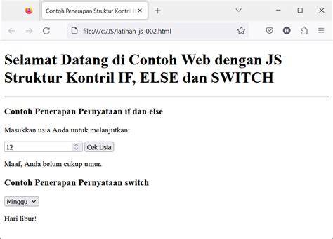 Struktur Kontrol JavaScript