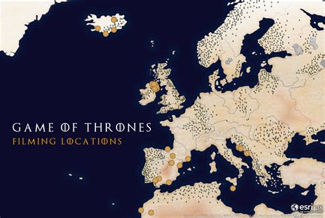 Game Of Thrones Filming Locations Map