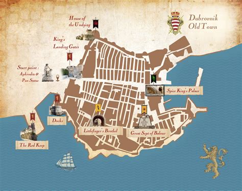 Game Of Thrones Map Dubrovnik
