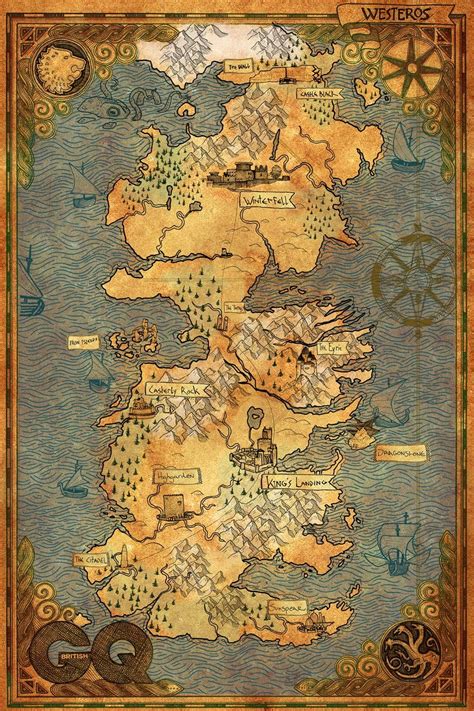 Game Of Thrones Map In Book