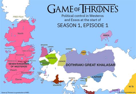 Game Of Thrones Map Season 1