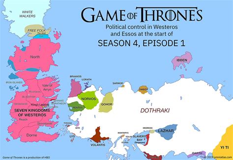 Game Of Thrones Map Season 4