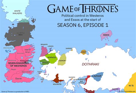 Game Of Thrones Map Season 6