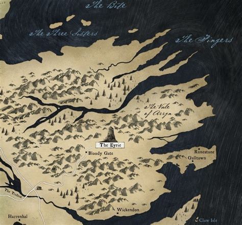 Game Of Thrones Map The Vale