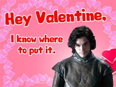 Funny Game of Thrones Valentine's Day Card Valentines is coming