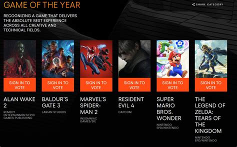 game awards 2023 nominations