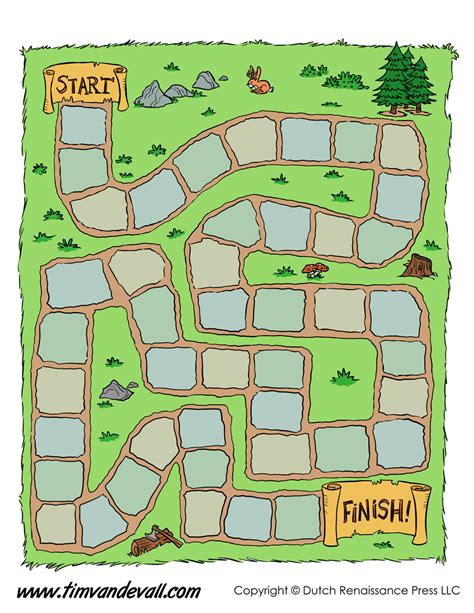 Game Board Printable Forest