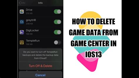 game center delete game data