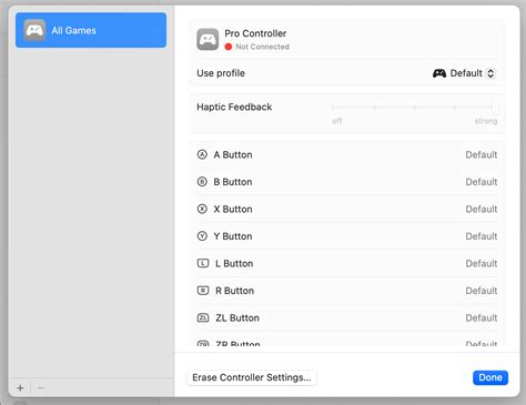 Game Controller Configuration Mac