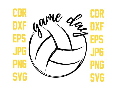 game day volleyball svg