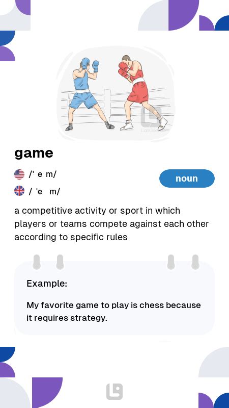 Game Dictionary Meaning