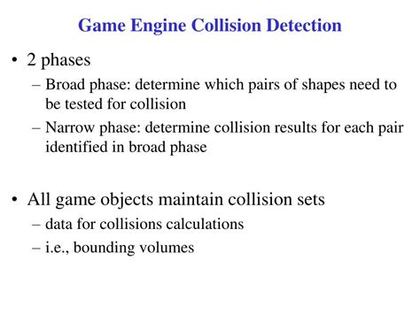 Game Engine Collision Detection