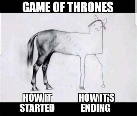 game of thrones horse drawing meme