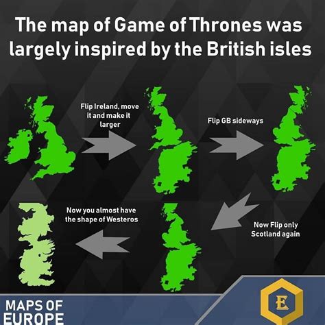 The Game Of Thrones Map Based On Uk