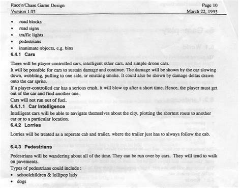 Game Outline Examples
