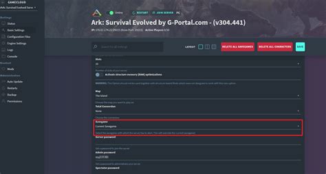 game server load gportal